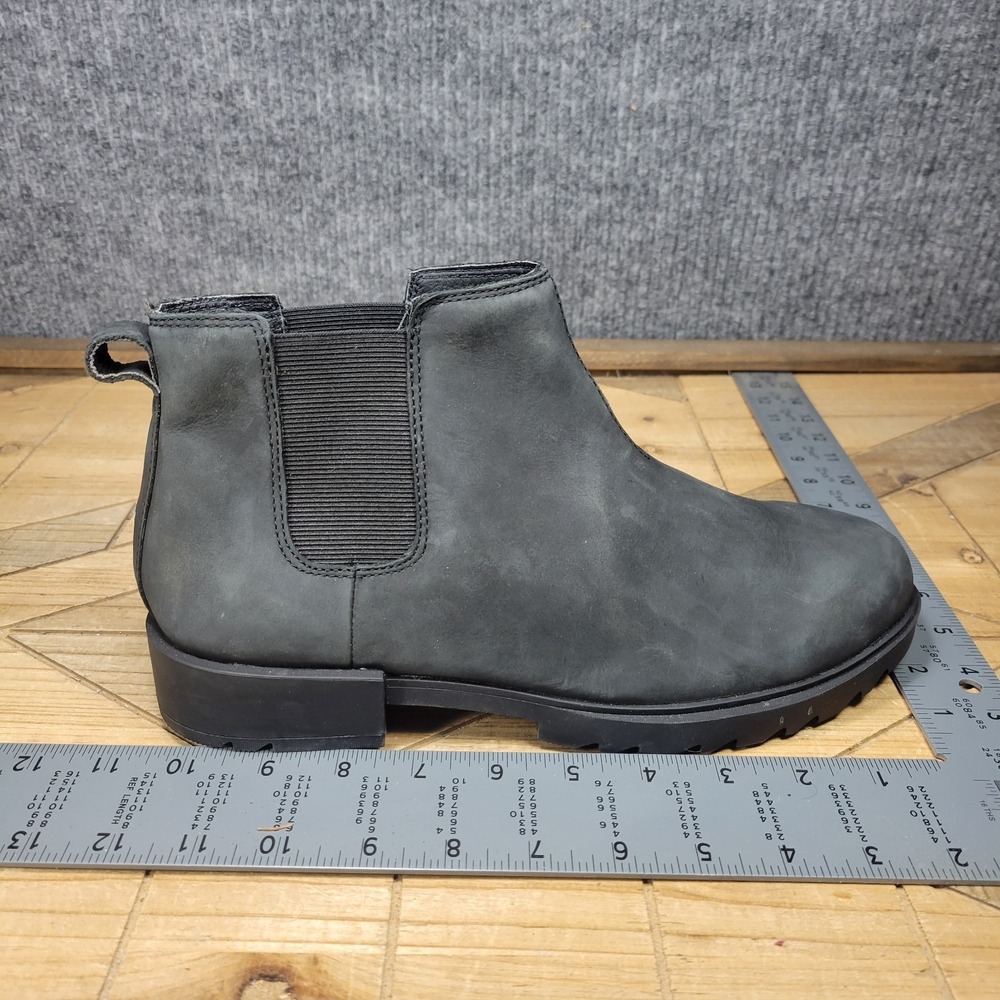 Sorelβ Emelie II Chelsea Boots Womens 10 Black Waterproof Leather NL4324-010 - Picture 12 of 13